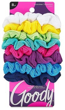 Hair Ouchless Jersey Scrunchies- Ass. Colors- 8 Ct.