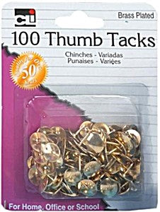 Gold Tumbtacks- 100 On A Card