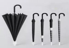 48'' Stick Umbrella- Plastic Handle- Black Only