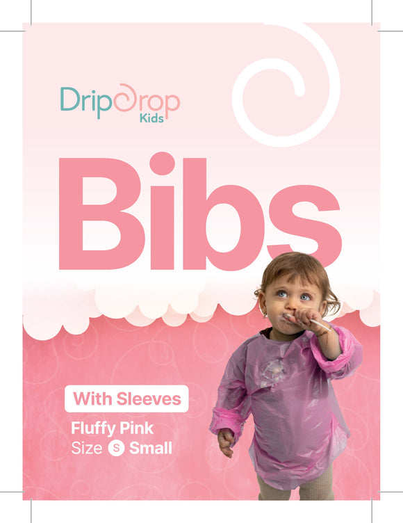 Bib With Sleeves Sm. Pink