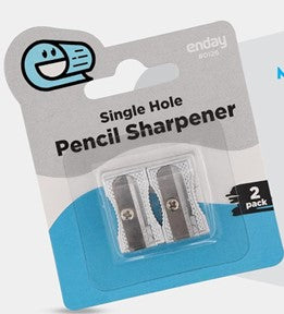 Single Hole Metal Pencil Sharpener- 2 Pk