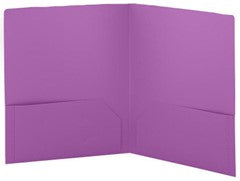 2 Pocket Poly Folder- Purple