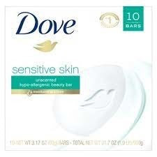 Dove Soap Bar- 3.17 Oz. Sensitive Skin- 10 Pk.