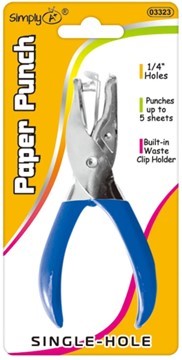 Paper Punch Single Hole- W. Cushion Grip