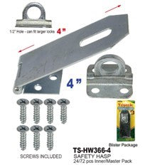 4'' H.D. Safety Hasp