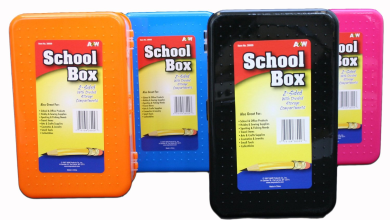School Box- 2 Sided W. divided Storage Compartments