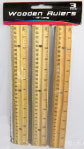 12'' Wooden Ruler- 3 Pk.