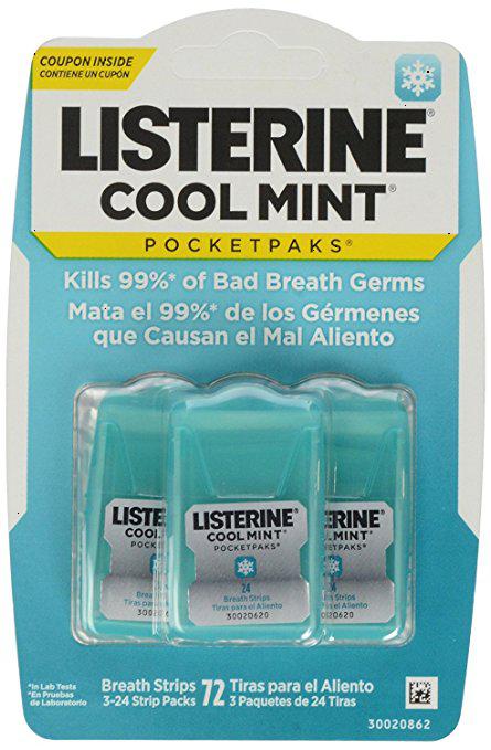 Listerine Pocketpaks Cool Mint Breath Strips - 3 CT.