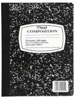 100 PG. BLK MARBLE COMP. BOOK