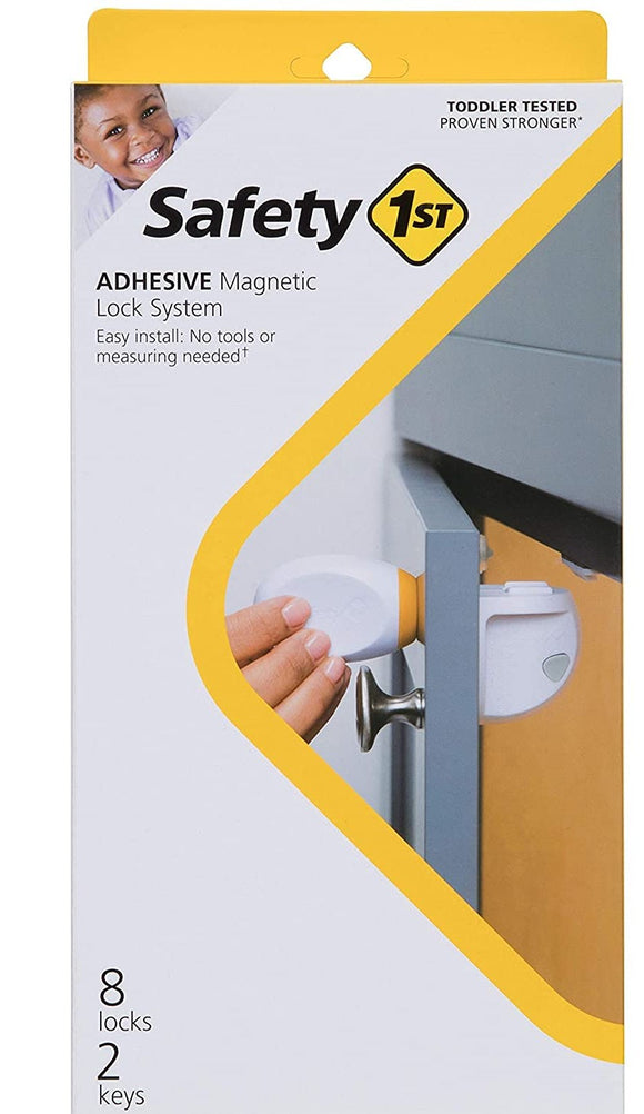 Adhesive Magnetic Lock System - 8 Locks And 2 Keys