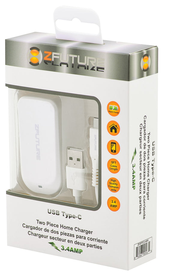 3.4 Amp- USB Type ''C'' Home Charger- 2 Pc.