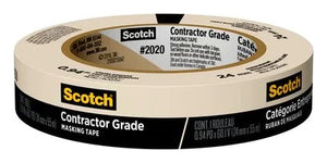 Scotch Contractor Grade Masking Tape- 0.94'' X 60 Yd.