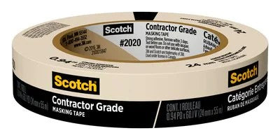 Scotch? Contractor Grade Masking Tape 2020-24AR-BK- .94 In X 60.1