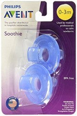0-3 Mo. Avent Soothie- Blue/Blue- 2 Pk.