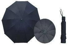 50'' Pongee Fabric- 10 Ribs Umbrella. Folds To 11''