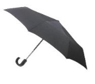 45'' Umbrella- Pongeee Fabric- Cuver Handle- Black