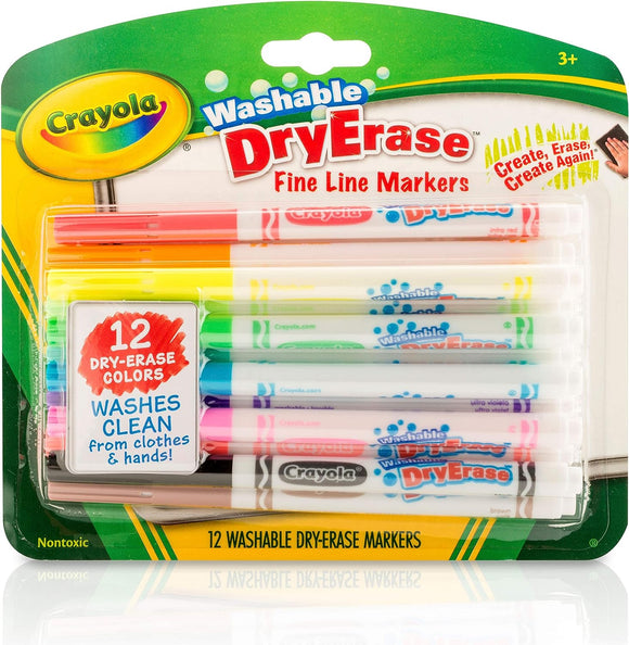 12 Ct. Washable Dry-Erase Markers