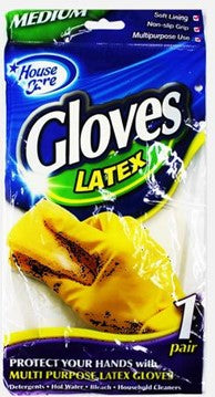 MED. YELLOW LATEX KITCHEN GLOVES