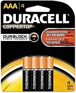 AAA Duracell Coppertop Batteries- 4 Pk.