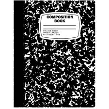 100 Pg. Black Marble Comp. Notebook- College Ruled.