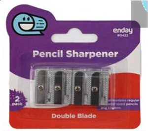 2 Holes Metal Pencil Sharpener- 2 Pk.