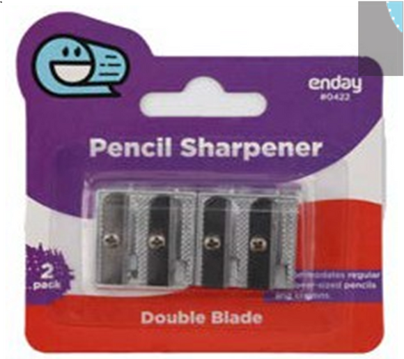 2 Holes Metal Pencil Sharpener- 2 Pk.