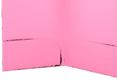 2 Pocket Poly Folder- Pink