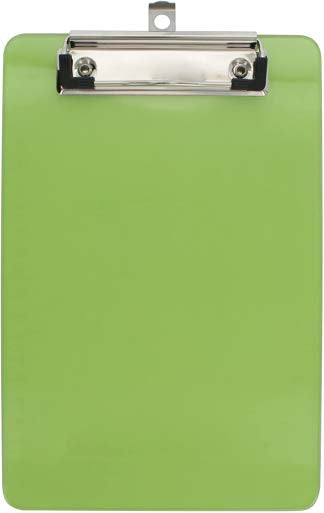 MEMO SIZE PLASTIC CLIPBOARD - GREEN