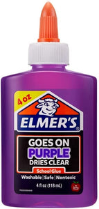 4 Oz. Wahsable School Glue- Goes On Purple Dries Clear