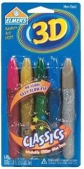 Elmer's 3D Washable Glitter Glue Pens - Classic Colors