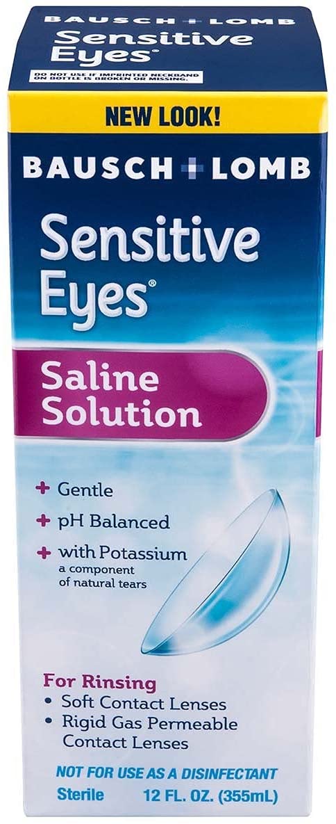 B&L Sensitive Eyes Plus Saline- 12 Oz.