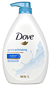 Dove Body Wash- W. Pump- Gentle Exfoliating 34 Oz.