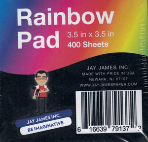 Rainbow Pads. 3.5'' X 3.5''- 400 Sheets