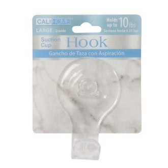Hook Suction Cup Clear Large 2x3.25''