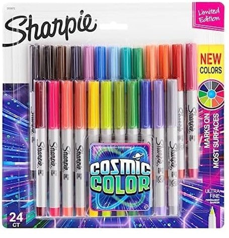 SHARPIE Prmnt. Markers- Ultra Fine- Cosmic Color- 24 Ct.