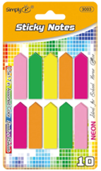 Flag Note Stick On- Neon- 250 Ct.