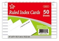 4'' X 6'' Spiral Index Cards- 50 Ct.
