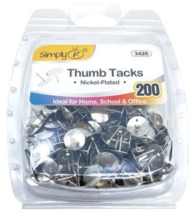 Silver Thumb Tack 200 Ct.