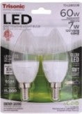 7W (60W) LED Clear Bulb- Chandl. Base-