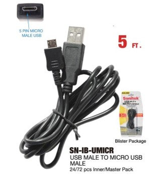 Micro USB Cable- 5 Ft.