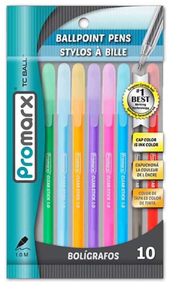10 Ct. Fashion Colors Grip Pen