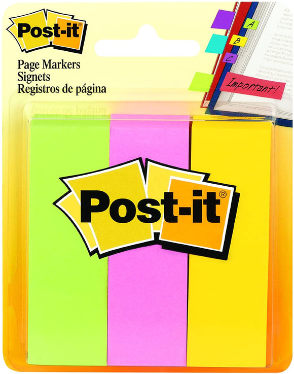 Post-It Page Markers- 1'' X 3''