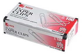Small Paper Clips- 100/BX