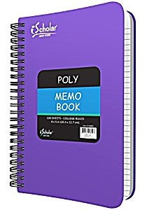 5 X 8 Poly Memo Book- Side Open- 100 Ct.