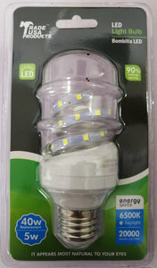 5W/40W LED Spiral Bulb