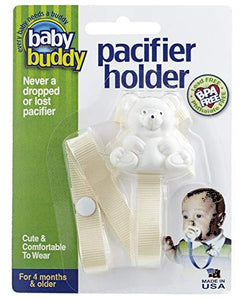 Bear Pacifier Holder- Cream