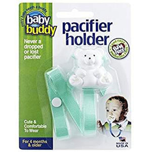 Bear Pacifier Holder- Mint