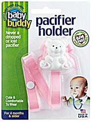 Bear Pacifier Holder- Light Pink