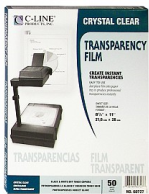 Transparency film for copiers- clear- 8? x 11- 50/BX