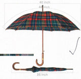 46'' Umbrella- Wooden Shaft Handle- Ass. Plaids